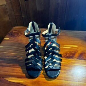 Union Bay Bailey, Black Gladiator Sandal, Size 8